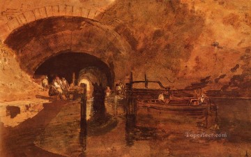 ジョセフ・マロード・ウィリアム・ターナー Painting - リーズ近くの運河トンネル ロマンチックなターナー